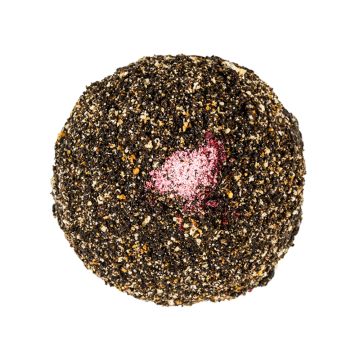 Choco-raspberry /dark chocolate, raspberries, ground homemade biscuit/